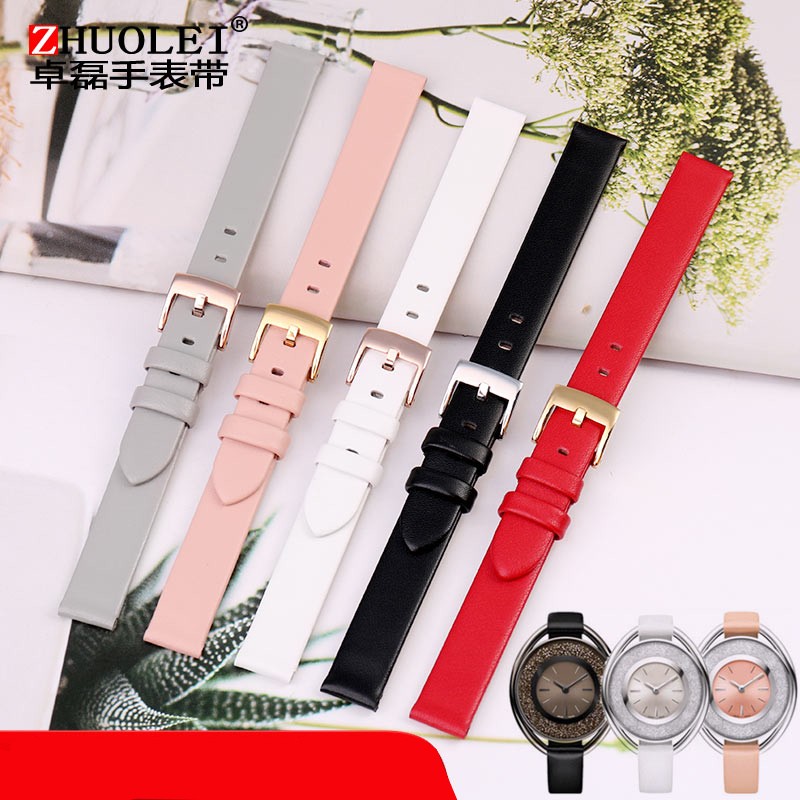 Genuine leather strap for Swarovski 5158517/5158544/5158972 watches accessories fashion bracelet 12mm small size female watch strap