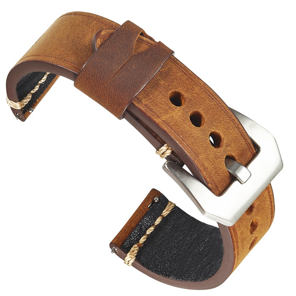 Men's Genuine Leather Watch Band Strap 22mm 24mm Vintage Cowhide Watch Strap High Quality Bracelet Watch Accessories