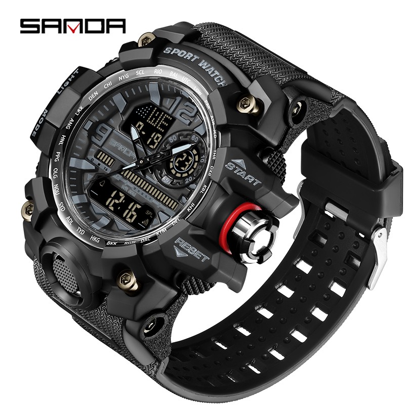 SANDA Brand G-Style Military Watch Men Digital Shock Sports Watches for Man Waterproof Electronic Wristwatch Mens 2022 Relogios