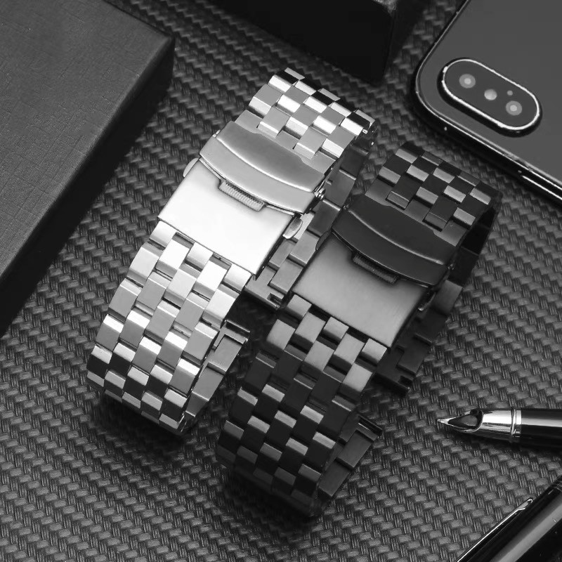 Stainless Steel Metal Men Watch Bracelet Women Solid Brushed Strap Band For Samsung Gear S3 Galaxy Watch 18 20mm 22mm 24mm Strap