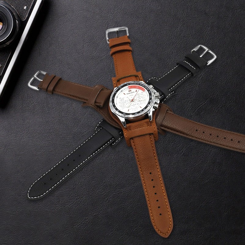 18mm 20mm 22mm Retro Handmade Genuine Leather Watch Band Cowhide High Quality Leather Watch Strap Bracelet Replacement Wristband