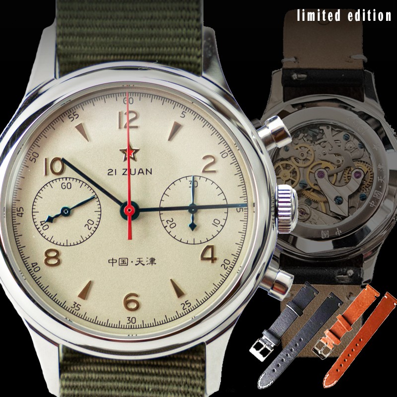 Seagull movement 1963 chronograph men's watch 38mm pilot st1901 mechanical sapphire men's watches 40mm montre homme military