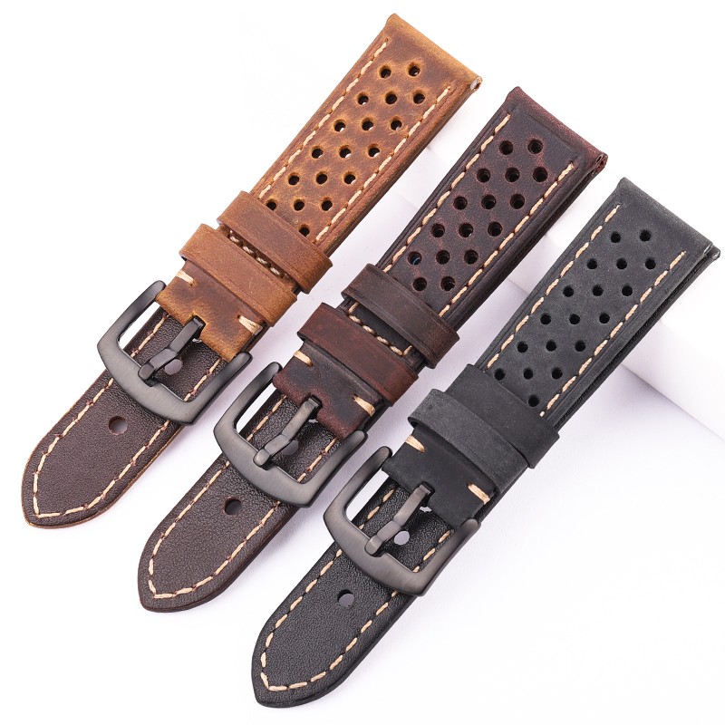 Cowhide Watches 20mm 22mm Genuine Leather Vintage Wrist Strap Strap For Samsung Galaxy Watch 46mm Bracelet