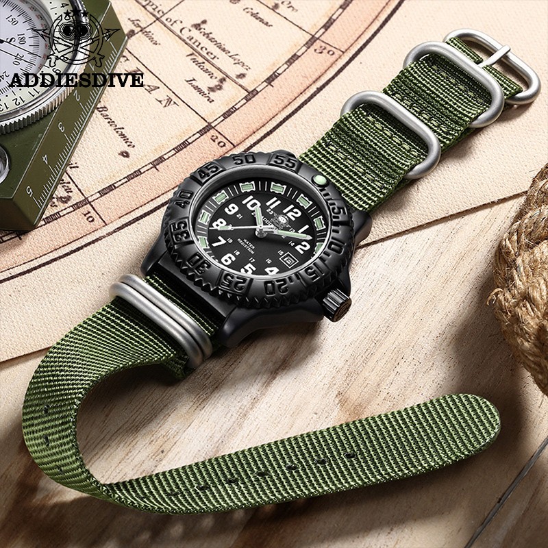 Addies-Men's Military Quartz Watch Sport Watch 50m Water Resistant Ultra Luminous Outdoor