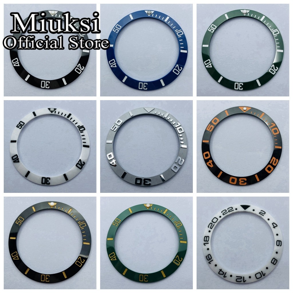 Miuksi 40mm high quality ceramic bezel watch parts fit 43mm watch case for watch sea