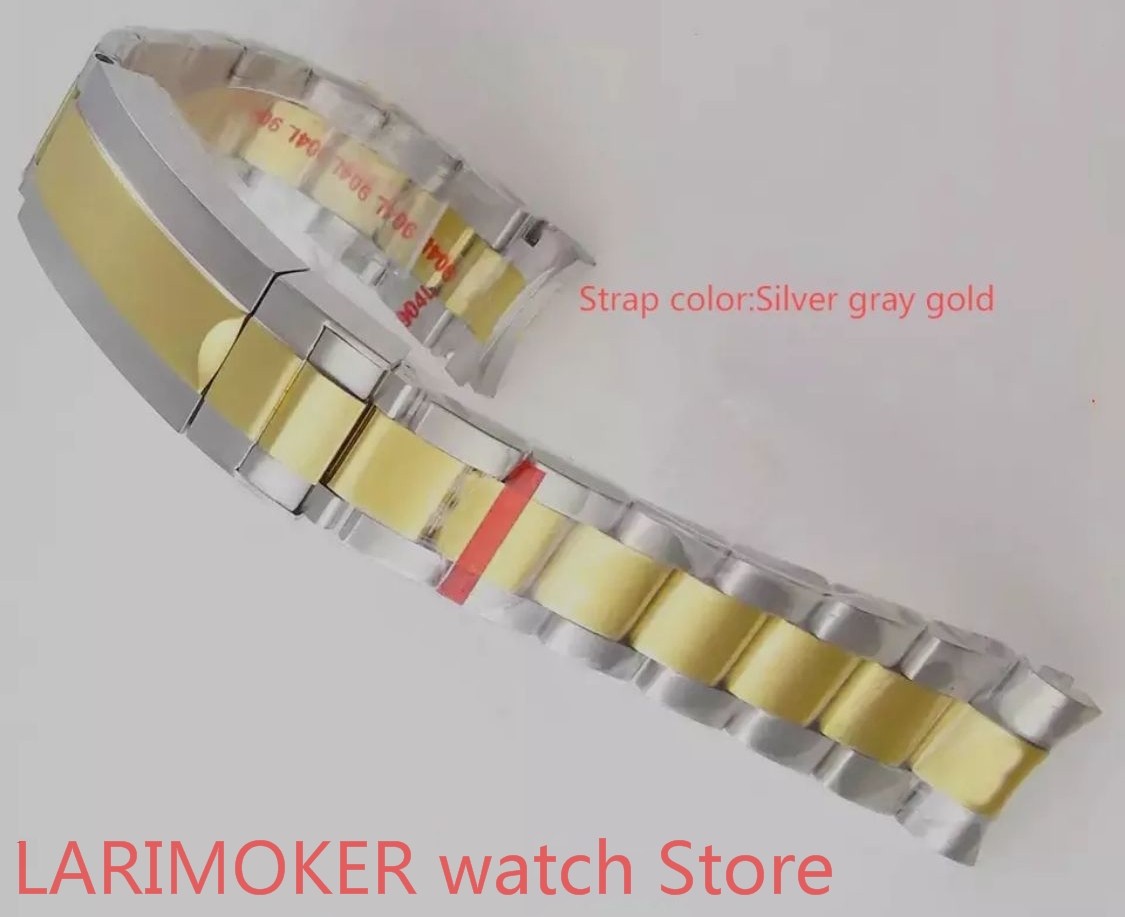 20mm BLIGER High Quality Stainless Steel Watch Band Band Deployment Clasp Fit 40mm Golden Watchband