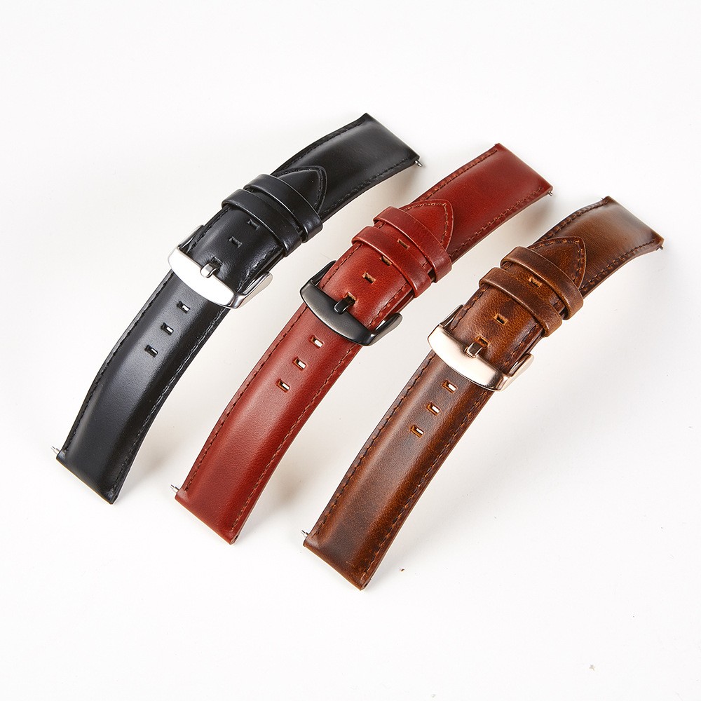 Oil Suede Leather 22mm 20mm 18mm Watchband Quick Release Watch Band Strap Brown for Men Women Compatible with Fossil