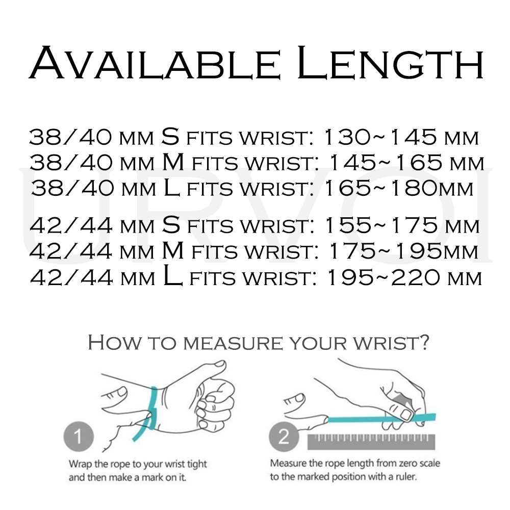 URVOI Braided Solo Loop for Apple Watch Sport Band Series 7 6 SE 5 4 3 21 Stretchable Strap for iWatch Woven Threads gen.5