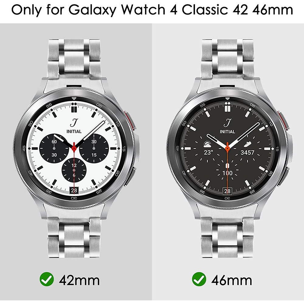 No Gaps Stainless Steel Strap For Samsung Galaxy Watch 4 Classic 46mm 42mm Wrist Band Curved End Metal Bracelet Strap Accessories