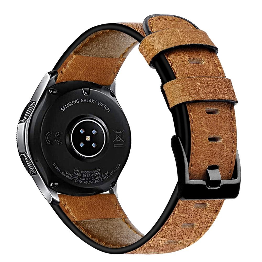 Genuine leather strap for Samsung Galaxy Watch 3 46mm bracelet Gear S3 Frontier bracelet Huawei watch 2 gte band 22mm watch band