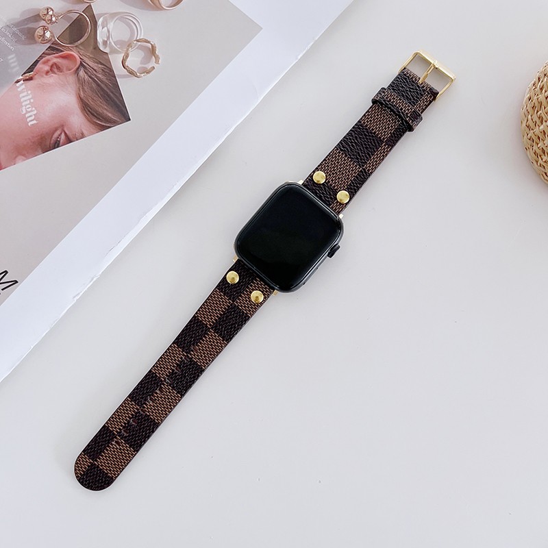 Luxury Leather Women Watch Strap for Apple Watch 7 6 SE 5 4 3 Band 41mm 45 44 40mm 42mm 38mm for iWatch 7 Bracelet Girl Loopband