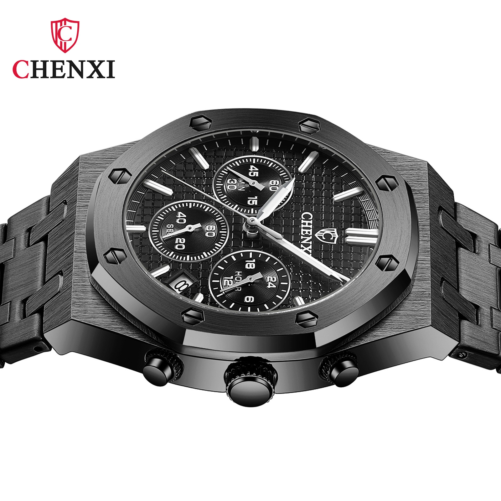 CHENXI Fashion Business Men Watches Top Brand Luxury Quartz Watch Men Stainless Steel Waterproof Wristwatch Relogio Masculino