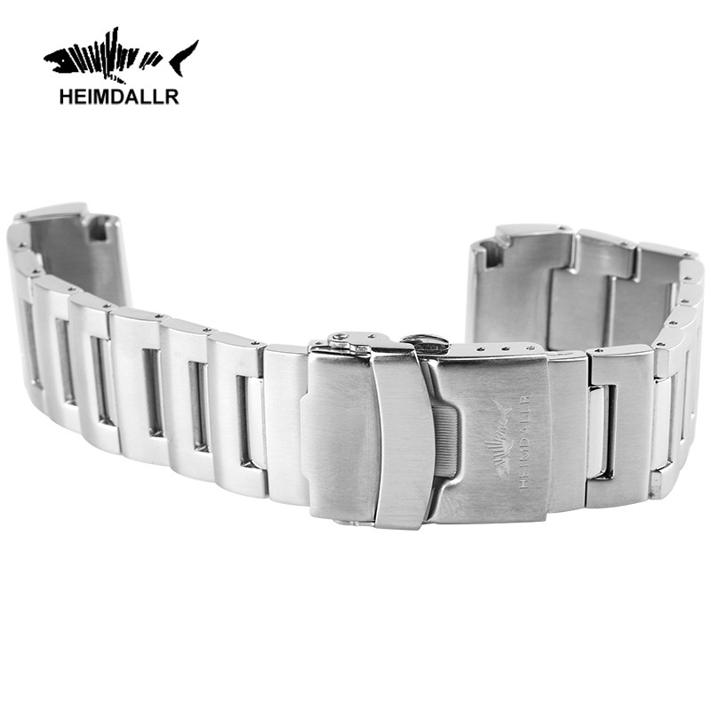 Heimdallr Watchband Solid 20mm Width Stainless Steel Watch Band Suitable for Sea Monster Diver Watch