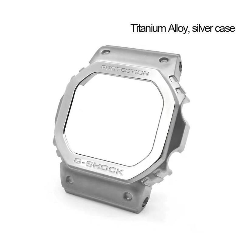 Titanium Alloy Bezel+Band for Casio G-shock DW5600 GW5600 DW5000/5035 Metal Watch Strap Case for GW-M5610/5600 Mod with Tools