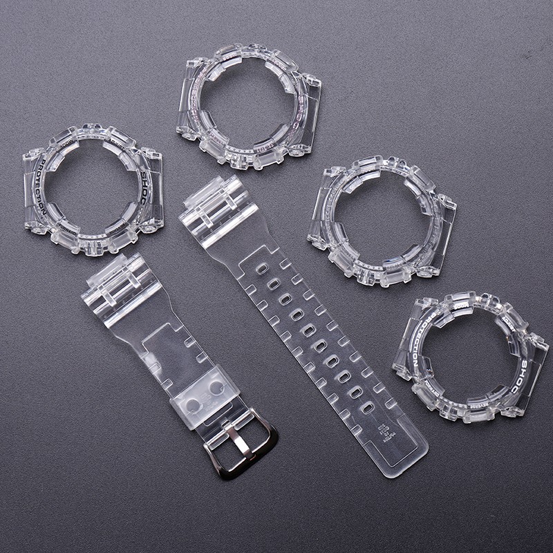 Watch Accessories Replacement for Casio GMA-S110 Ice Tough Transparent Watch Band Strap GMA-S120 GMA-S130 Ladies