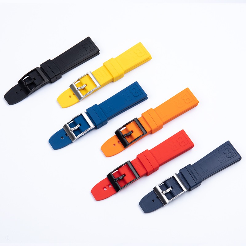 Silicone Watches Rubber Soft Band 20mm 22mm 24mm Watchband for Breitling Strap navitimer Avenger Superocean Logo Strap