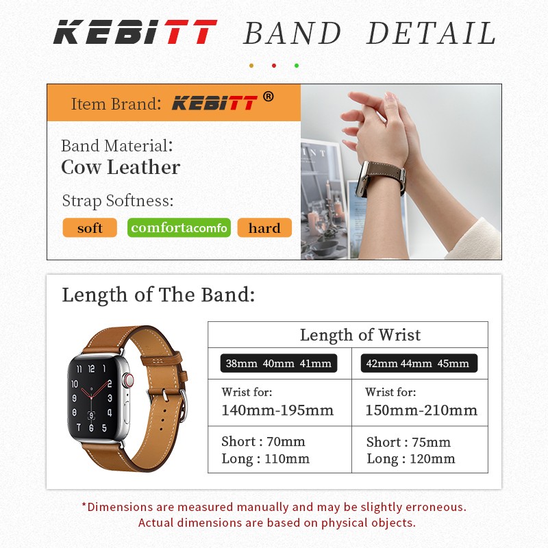 Kebitt Single Round Band For Apple Watch Series 7 6 Se 5 4 3 2 1 Iwatch Strap Fashion Men Women 41mm 45mm iwatch pulseira