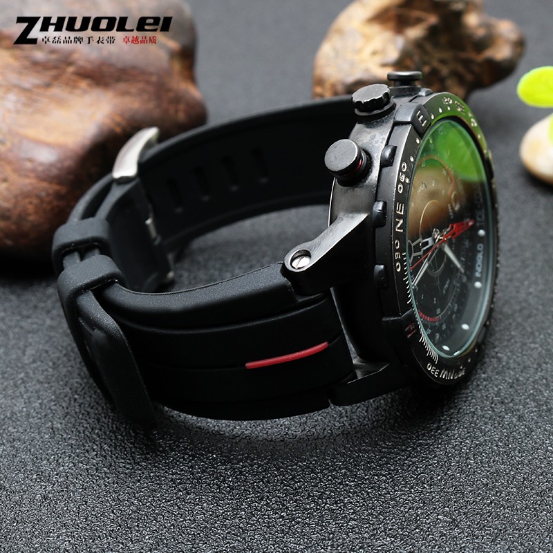 High Quantity Rubber Watchband For Timex WATCHT2N720 T2N721 TW2T76300 Black Waterproof Silicone Sport Strap 28*16mm