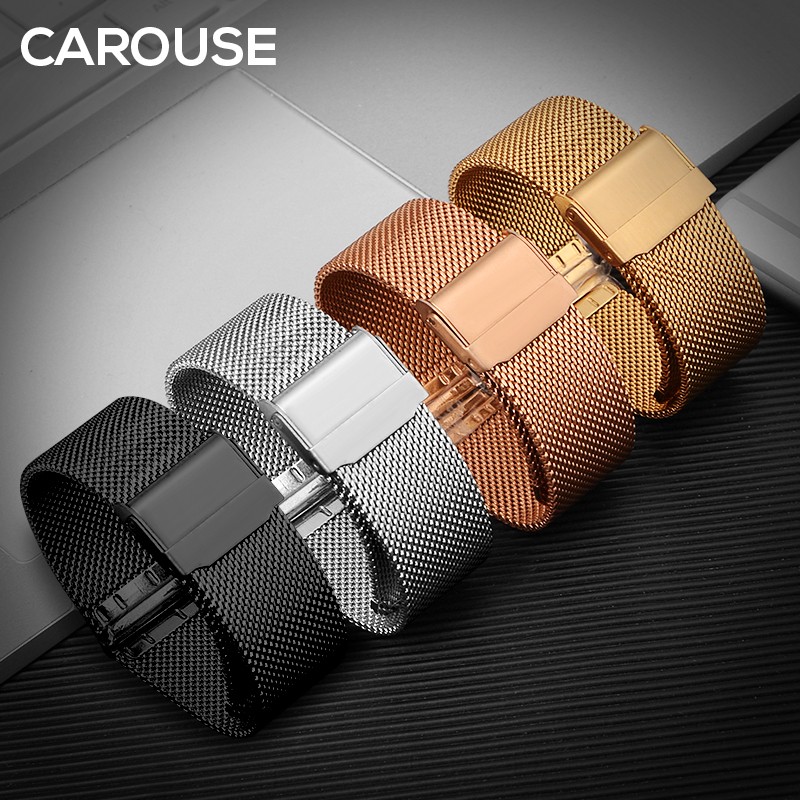 Carouse - Milanese Stainless Steel Watch Band, for Samsung Galaxy Watch, 12/13/14/16/17 18mm 19mm 20mm 22mm