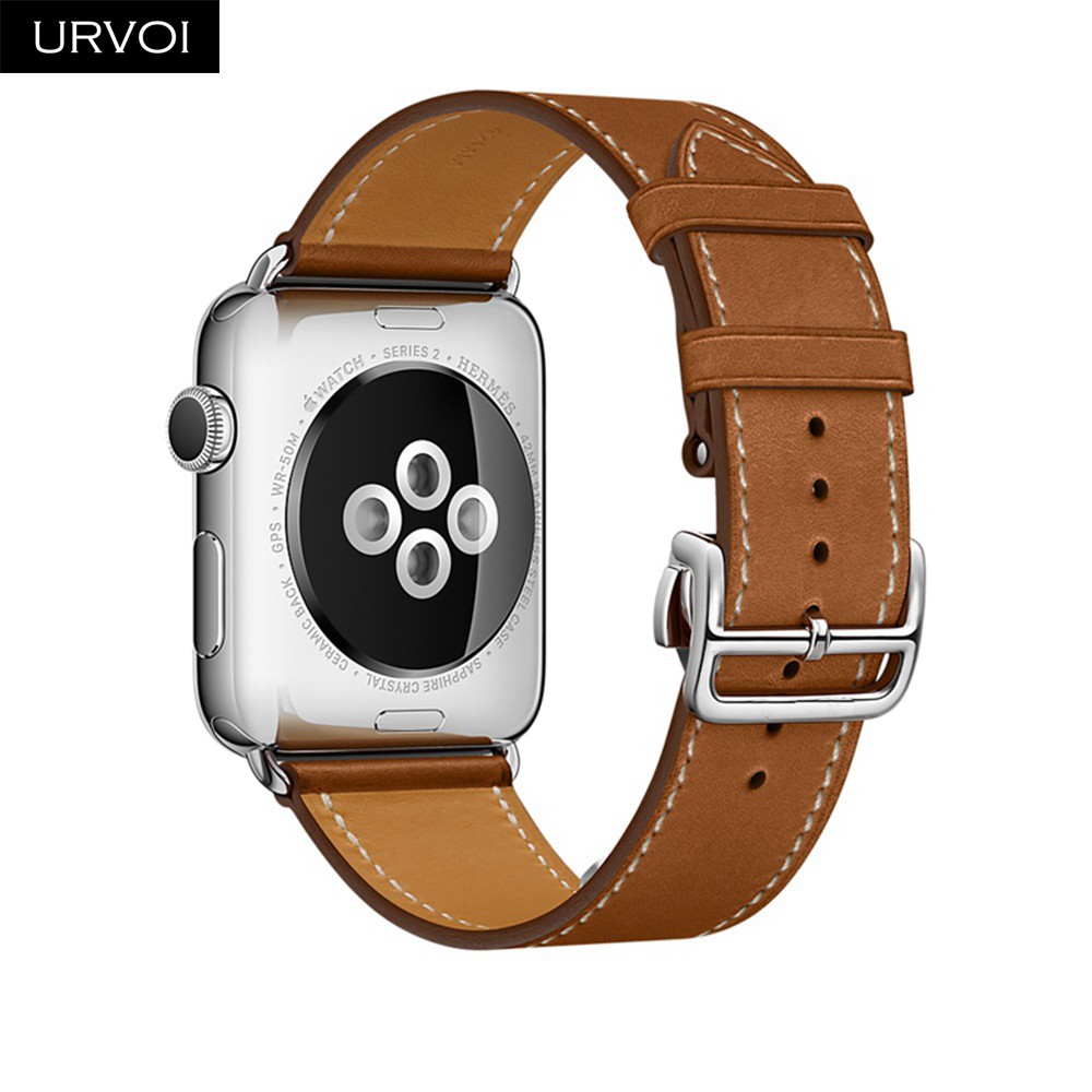 URVOI نشر مشبك الفرقة ل أبل سلسلة ساعة 7 6 SE 5 4 3 21 جولة واحدة حزام ل iwatch 40 44 مللي متر حزام الفرقة سويفت الجلود