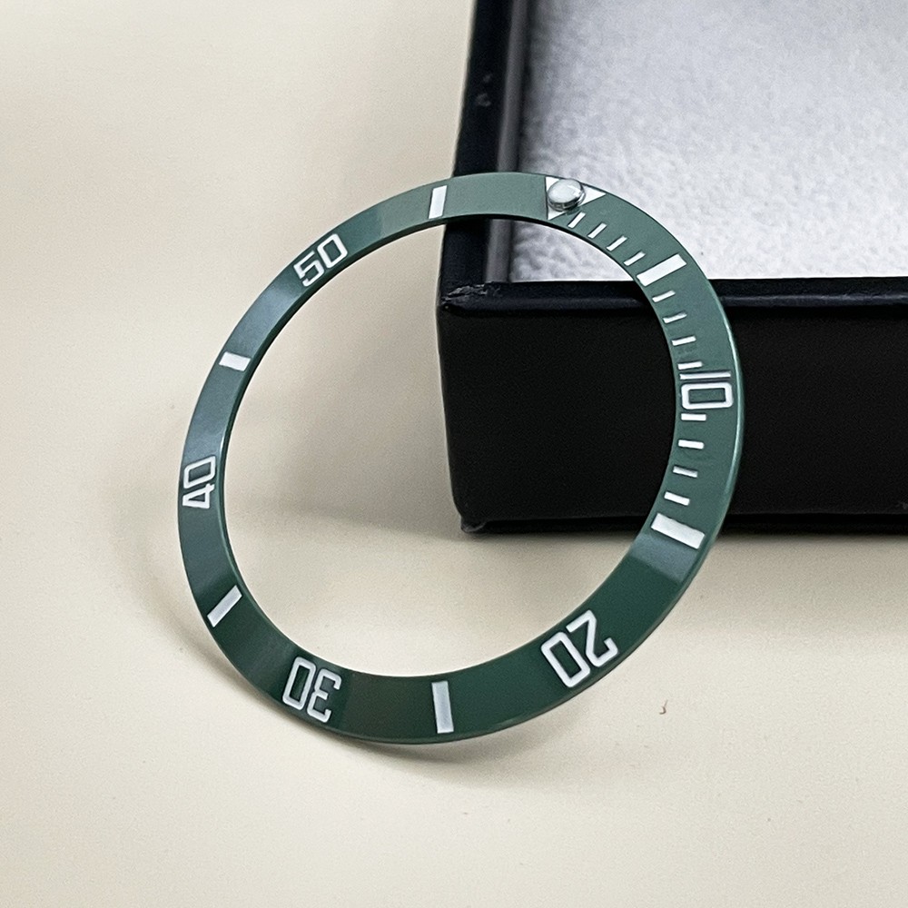 Sub green ceramic bezel insert super C3 green/blue luminous watch case outer ring 38mm*30.6mm suit for 40mm GMT NH35 series watch