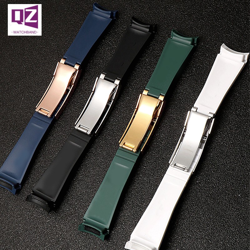 Rubber Silicone Watchband 20mm 21mm for Submarine Daytona Deep Sea Oysterflex Rolex Watchband Band GMT Watchband