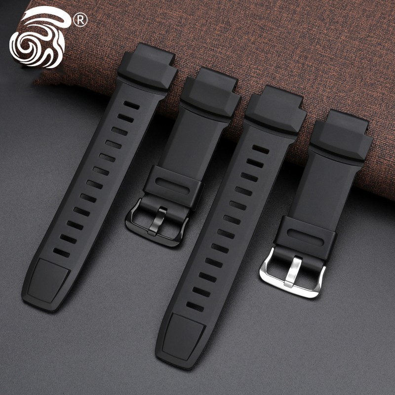 For Casio PRG-260/550/250/ PRG500 PRW-3500/2500/5100 High Quality Rubber Watch Strap Replacement Watchband With Tools 18mm Black