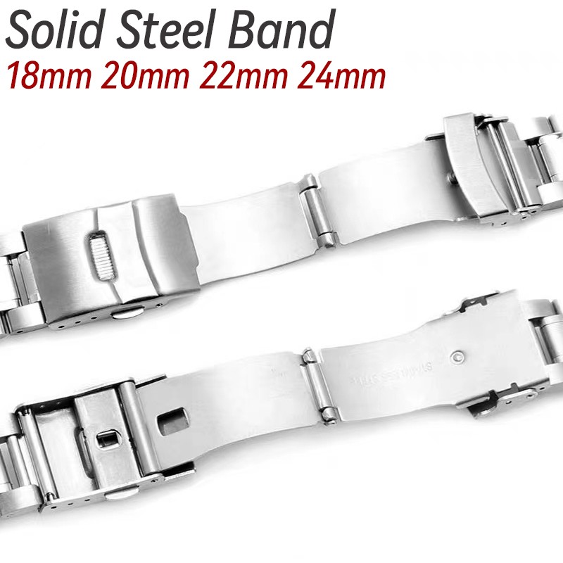 18 20 22 24mm Stainless steel band For Samsung Galaxy Watch4 42 46mm 3 41 45mm no gap bracelet for Huawei Watch Gt 2 soild strap