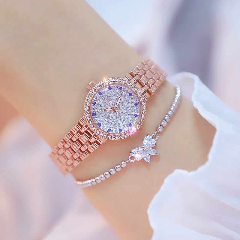 Women Watches 2022 Fashion Creative Famous Brand Small Diamond Gold Wrist Watch Female Wristwatch Bayan Kol Satti 2021