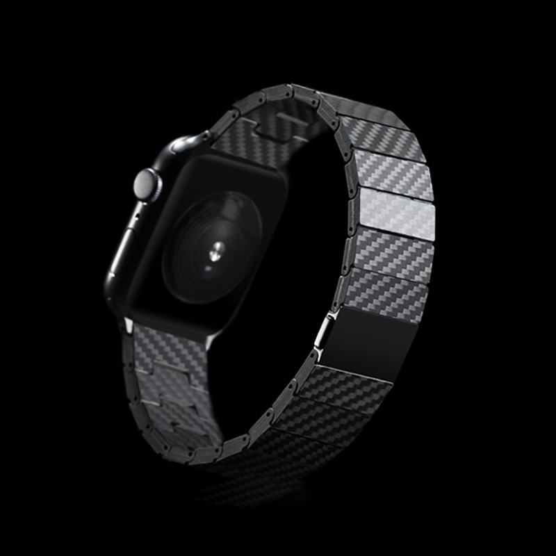 Carbon Fiber Strap for Apple Watch Band 44mm 42mm 41mm 45mm 40mm 38mm Lightweight Link Strap Bracelet iWatch Series 5 4 3 6 SE 7