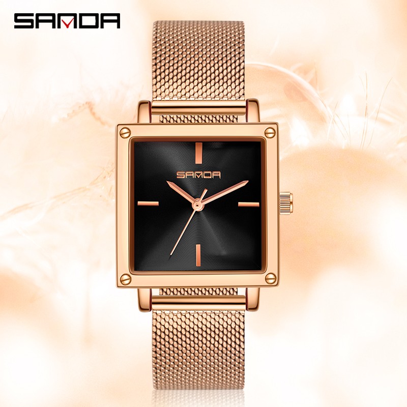 SANDA 2022 Top Brand Women Quartz Watches Simple Style Ladies Quartz Wristwatch Fashion Waterproof Watch Relogio Feminino