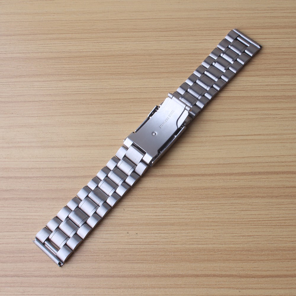 Silver Bracelet Solid Stainless Steel Watch Band Adjustable Metal Strap High Quality Watchband 18mm 20mm 22mm 24mm Mens Womens