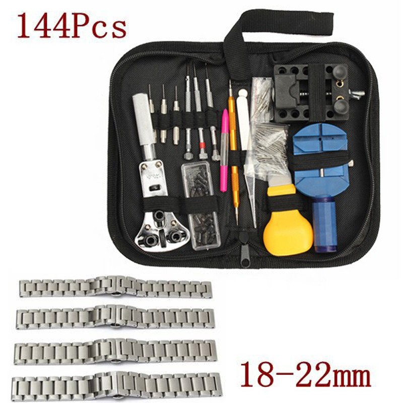 144pcs/set Watch Tools Watch Opener Remover Spring Bar Repair Pry Screwdriver Watch Repair Tool Kit Watchmaker Tools Parts