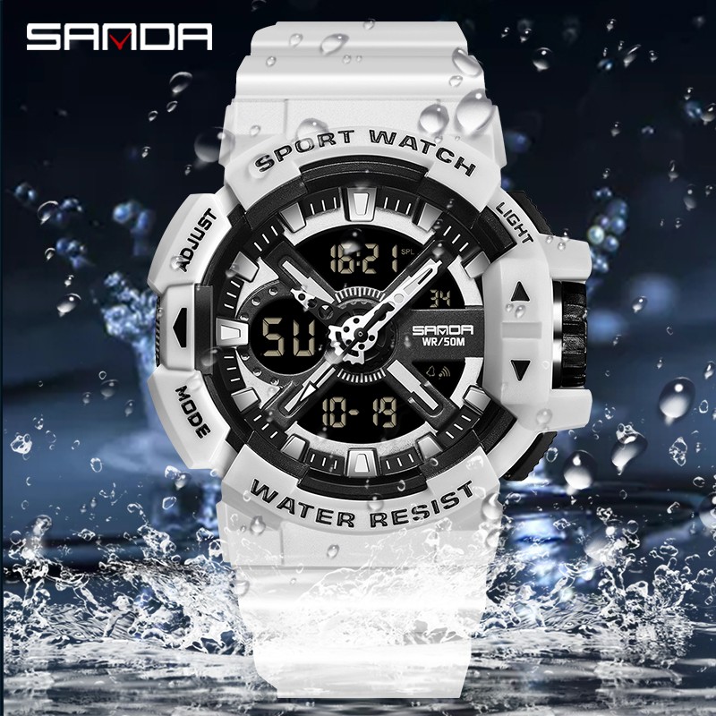 SANDA Military Men Watches Luxury Brand Waterproof Sports Wristwatch Fashion Quartz Watch Male Clock relogio masculino