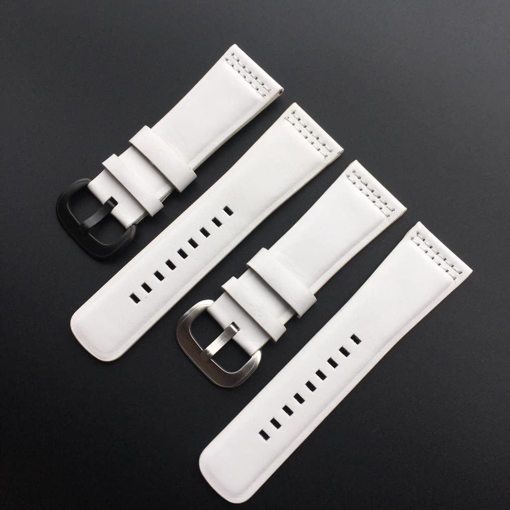 28mm*24mm Calf Leather Pure White Leisure Style Wristband Watch Band Strap Strap for Seven Friday M1 M2 P3 SF Bracelet