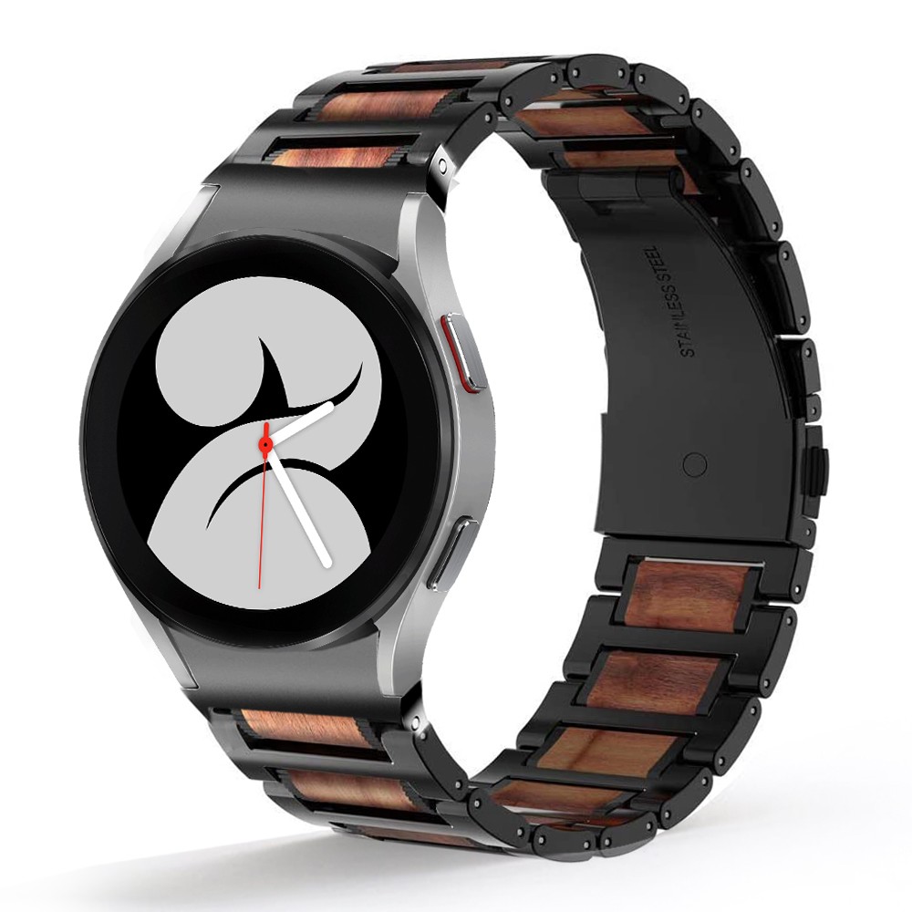 Stainless Steel Wood Strap For Samsung Galaxy Watch 4 Classic 42mm 46mm Metal Bracelet For Samsung Galaxy Watch 4 40mm 44mm Strap