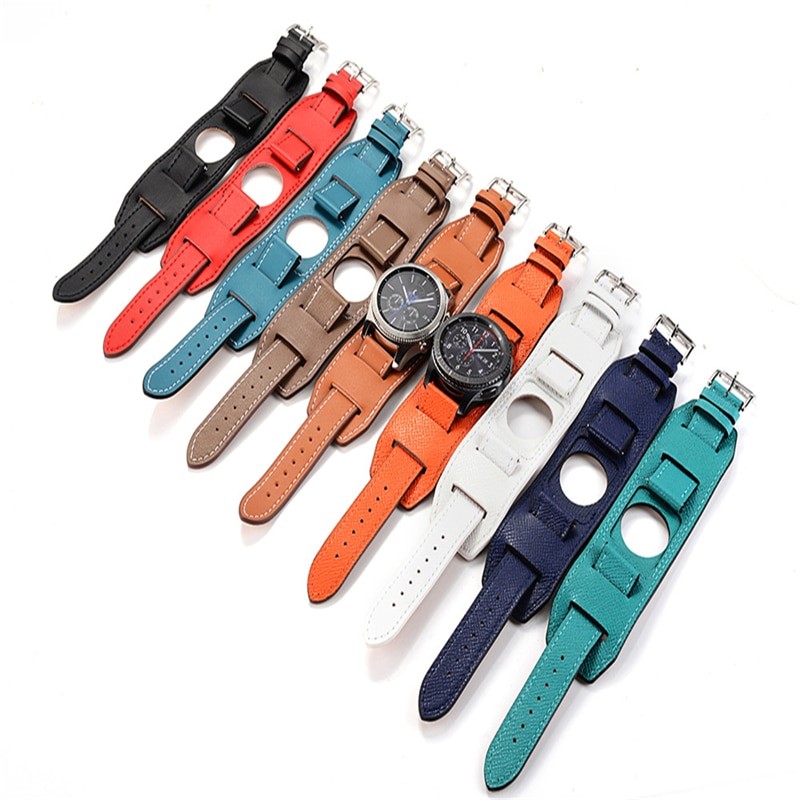 22mm 20mm watch strap for samsung galaxy watch 4 classic 46mm 42mm smart watch genuine leather strap amazfit cuff bracelet