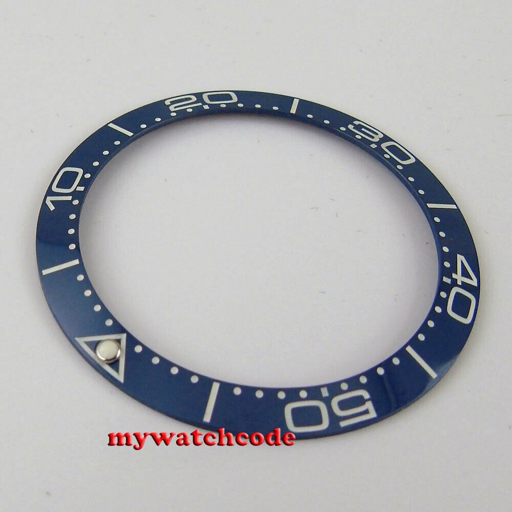 38mm black blue green luminous ceramic bezel insert fit for 40mm sub mens watch