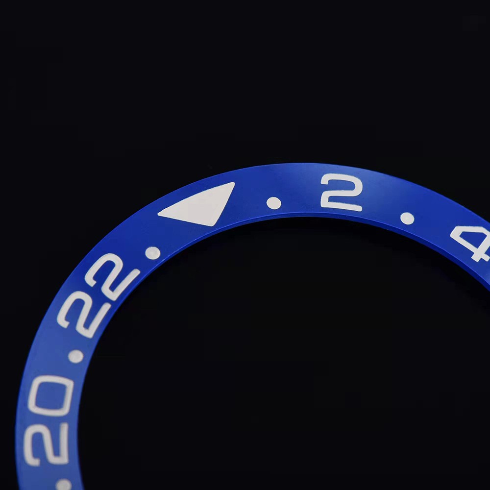 38*30.8mm oblique bezel ceramic insert GMT blue red circle white high-end luxury men's watch accessories popular item