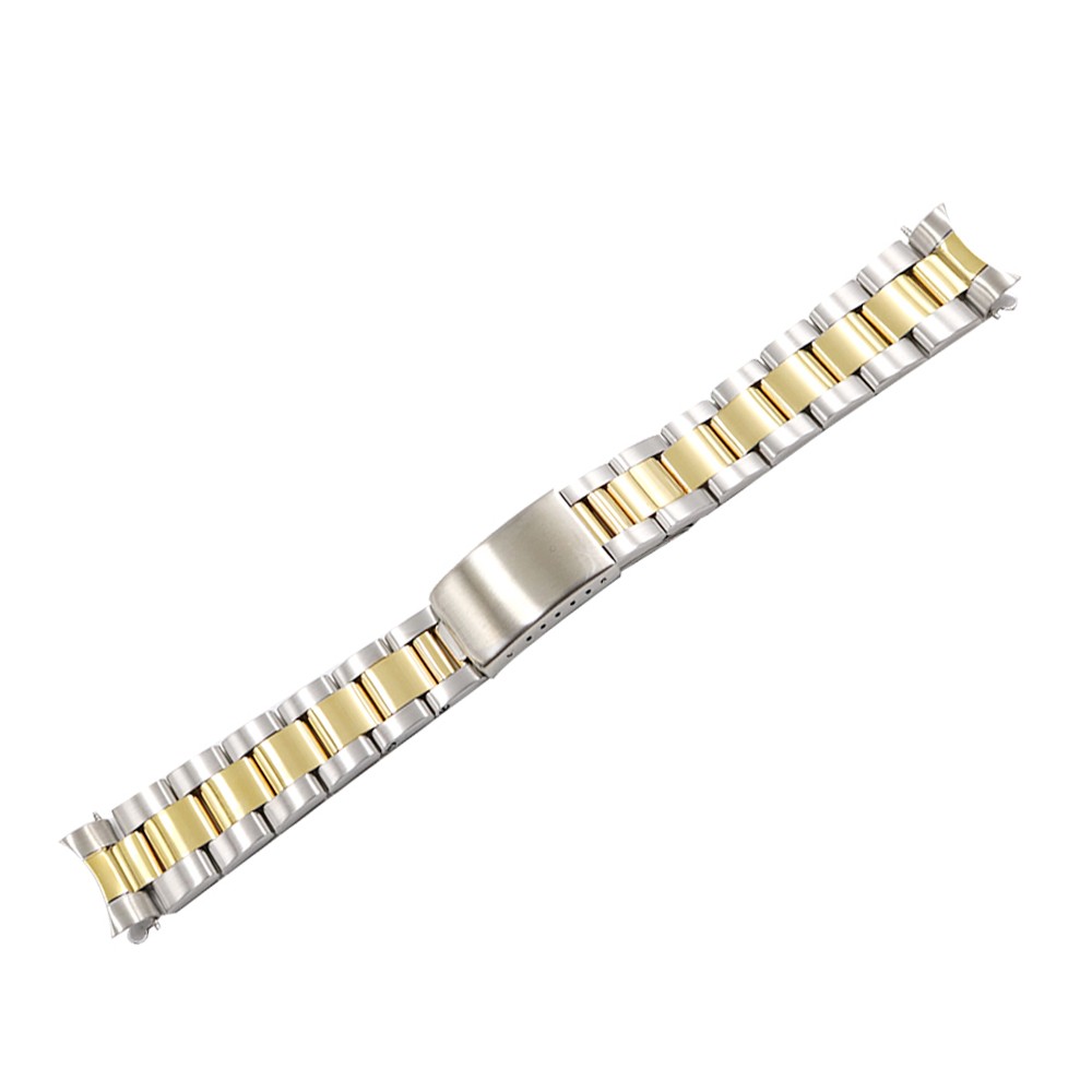 CARLYWET - Rose Gold or Silver Two-tone Watch Band for Datejust 13 17 19 20 mm 316L