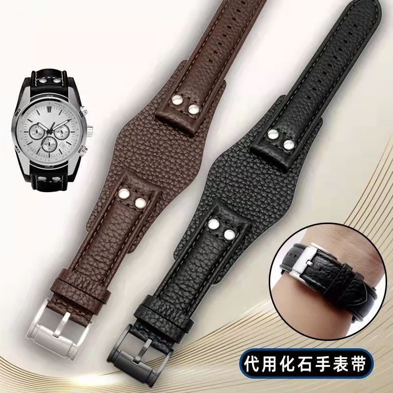 For Fit Fossil FS5088 FS4656 BQ1718 FS4616 4617 JR1401 1437 FTW1163 Watch Band Leather Strap 22 24mm With Strap Tray