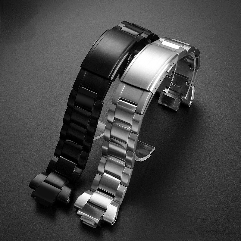 For Casio G-Shock Watch Men's Steel GST-B400-1A Stainless Steel Heart Convex Watchband New Watchband Modified Wrist Watch