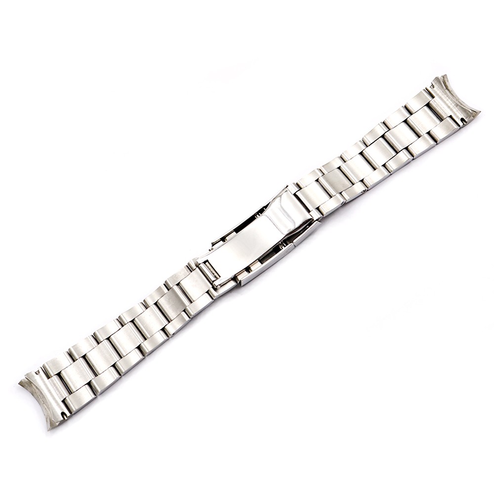 Rolamy 20 21mm Watch Band Silver All Brushed 316L Solid Stainless Steel Watchband Strap Strap Bracelets for Rolex Submariners