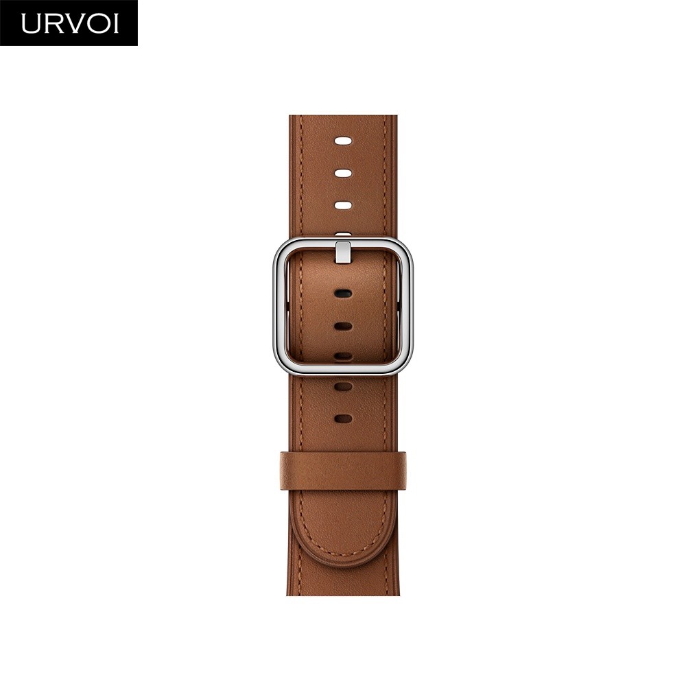 URVOI حزام من الجلد ل أبل سلسلة ساعة 7 6 SE 5 4 321 العجل حزام من الجلد ل iwatch 40 44 مللي متر مربع مشبك التصميم الحديث GEN.2