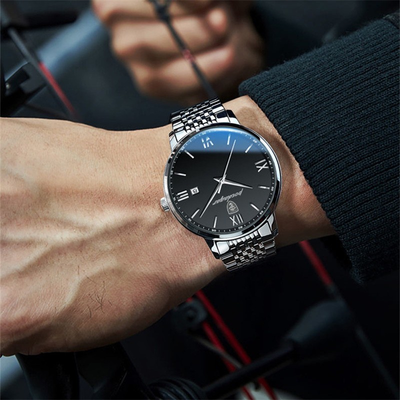 2021The New Brand Luxury Men Watches Waterproof Stainless Steel Quartz Watch Men Date Calendar Business Wristwatch A4167