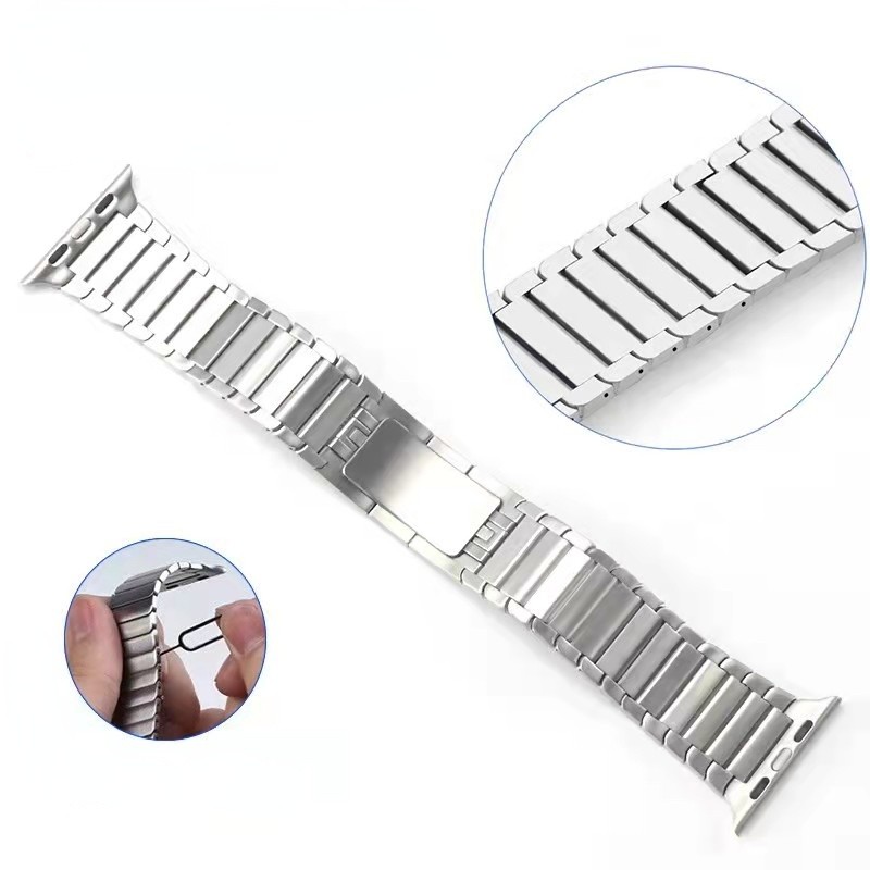 Metal stainless steel strap for apple watch 7 6 5 4 45mm 41mm 44mm 40mm high-end smart watch wristbands for iwatch 3 2 42mm 38mm