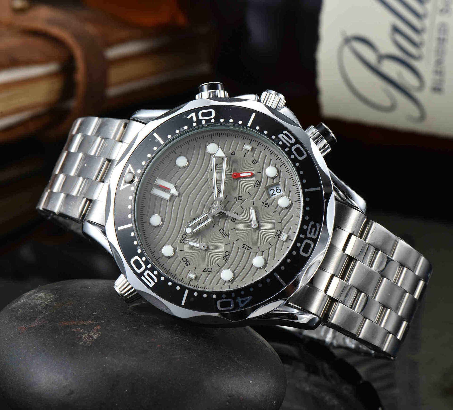 Fashion Luxury Casual Stainless Steel High Quality Sport Dial Man Quartz Watch Wristwatch for Men Relogio