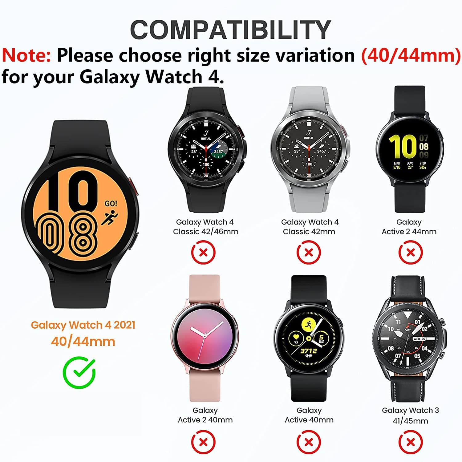 Samsung Galaxy Watch 4 Screen Protector Case 44mm 40mm Protective Flip Cover Hard PC Bumper Case For Women Men Watch 4 44mm 40mm