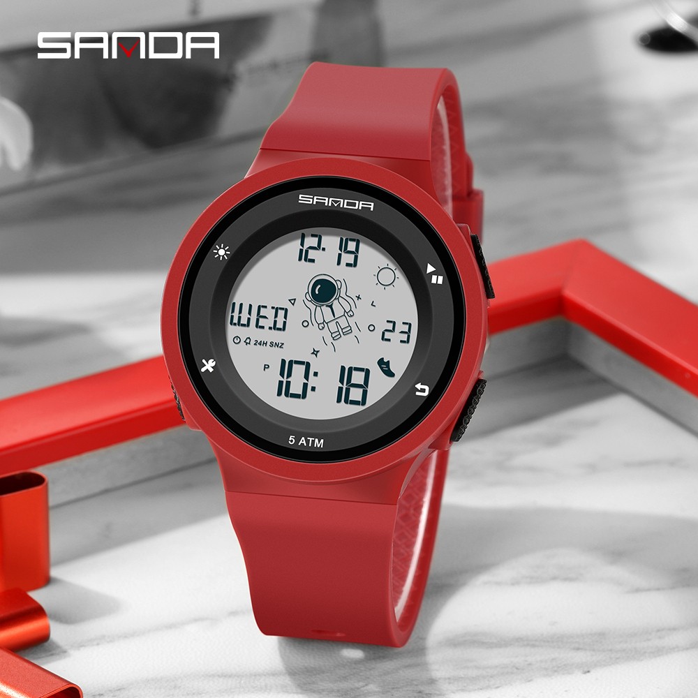 SANDA 2022 New Fashion Sport Women's Watches Digital Watch Waterproof Female Watch 5ATM Waterproof Relogio Feminino 2121