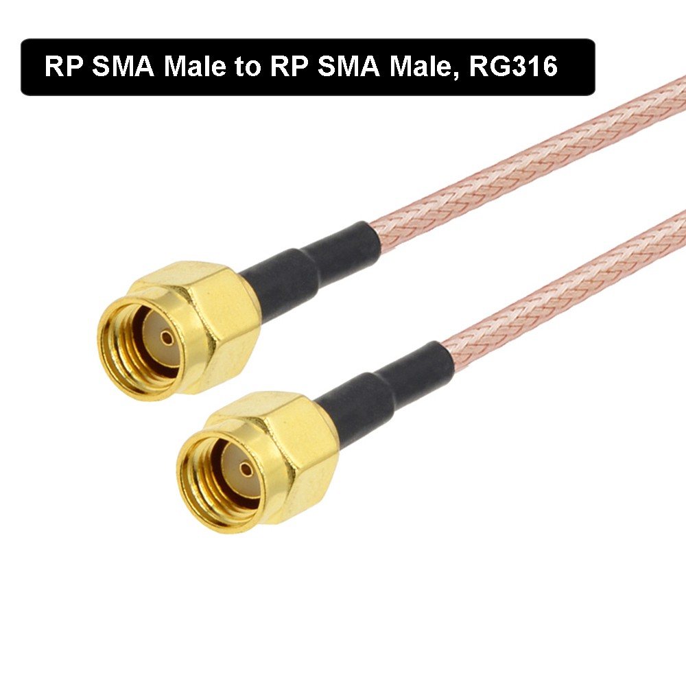 RG316 SMA Male to SMA Male RF Plug Pigtail Jack Connector WIFI Extension Cable RF Coaxial Wire Adapter Wire BEVOTOP 5cm-30m